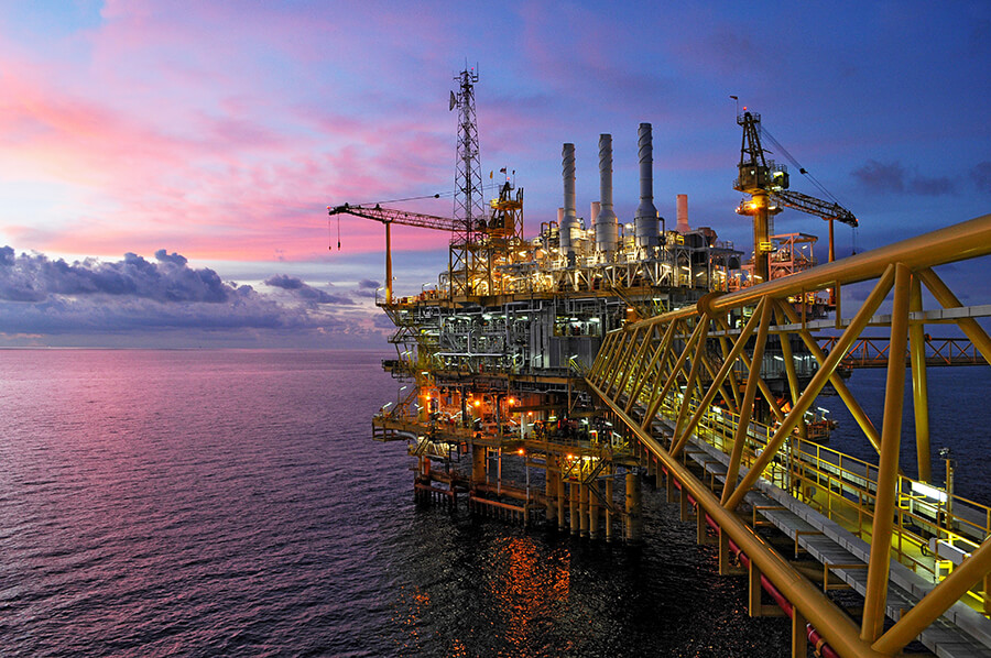 A image of a oil platform